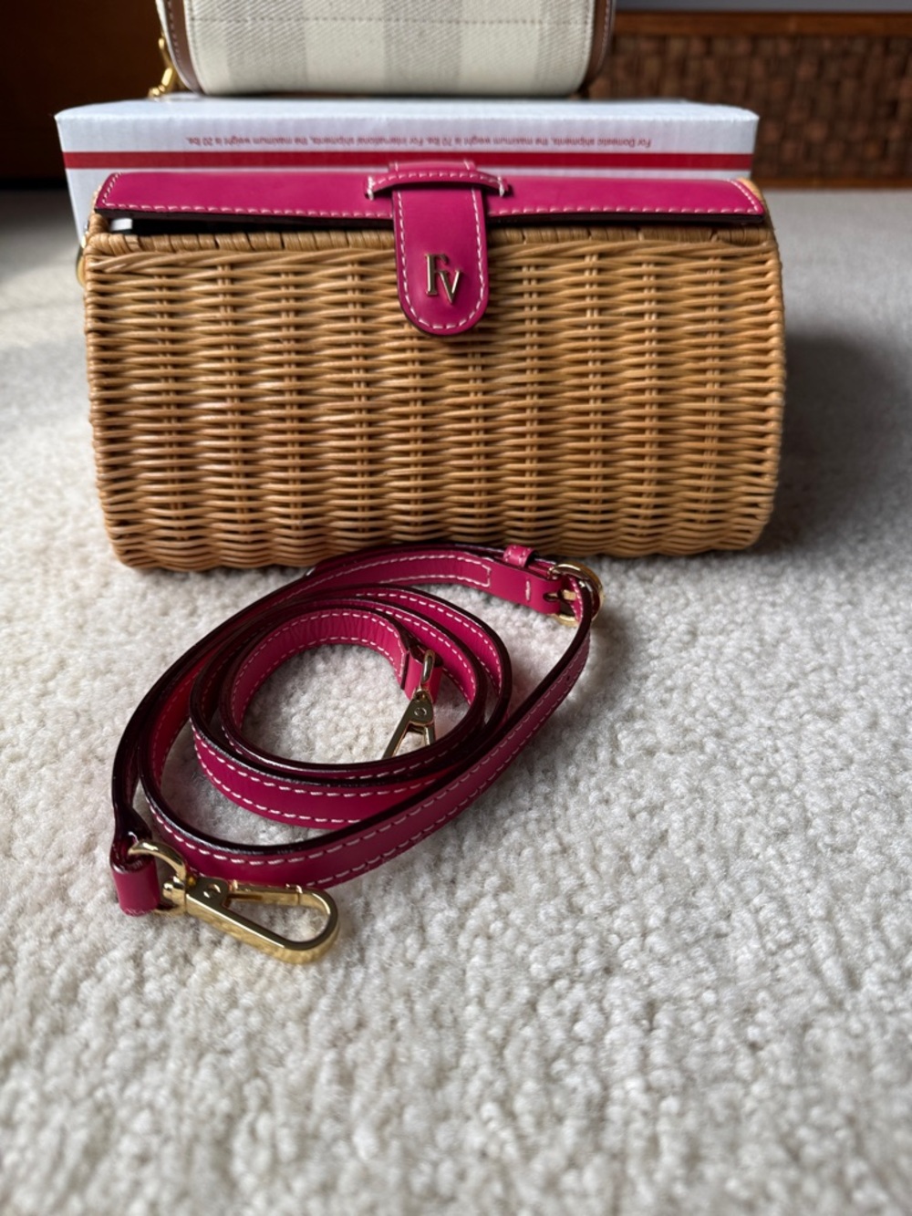 Francis Valentine wicker crossbody clutch. Brand new. Never used. No tag. - Picture 4 of 4